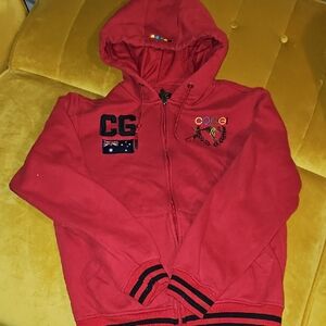 COOGI Red Kids Hoodie with Embroidered Details